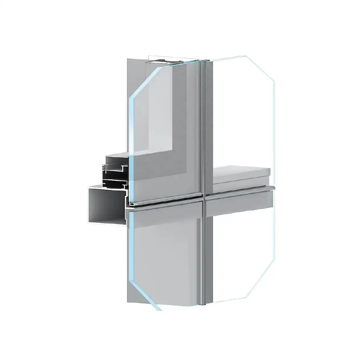 Aluminium Decorative Aluminum Curtain Wall for Buildings