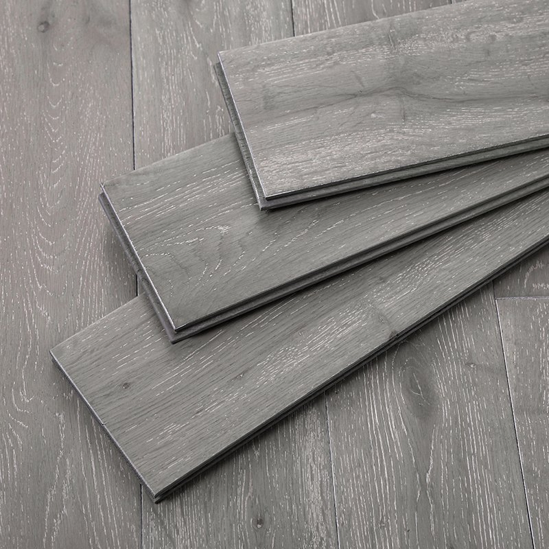 Premium Brushed Oak Flooring in Elegant Grey and White