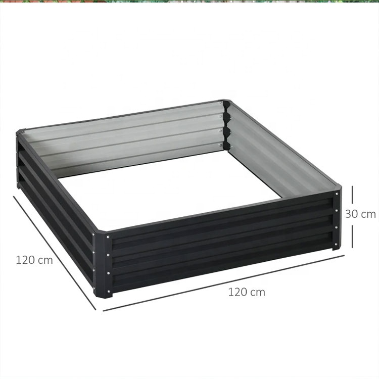 Грядка приподнятая оцинкованная квадратная большая