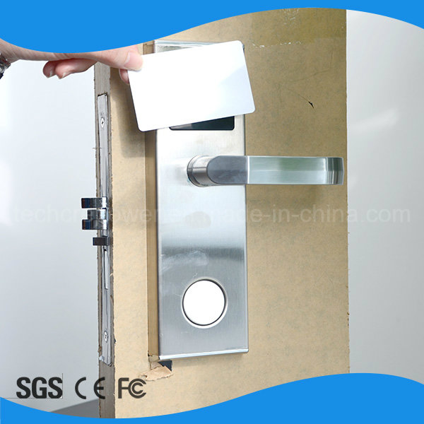 Stainless Steel Hotel Handle Lock RFID Card Lock for Free Management Software