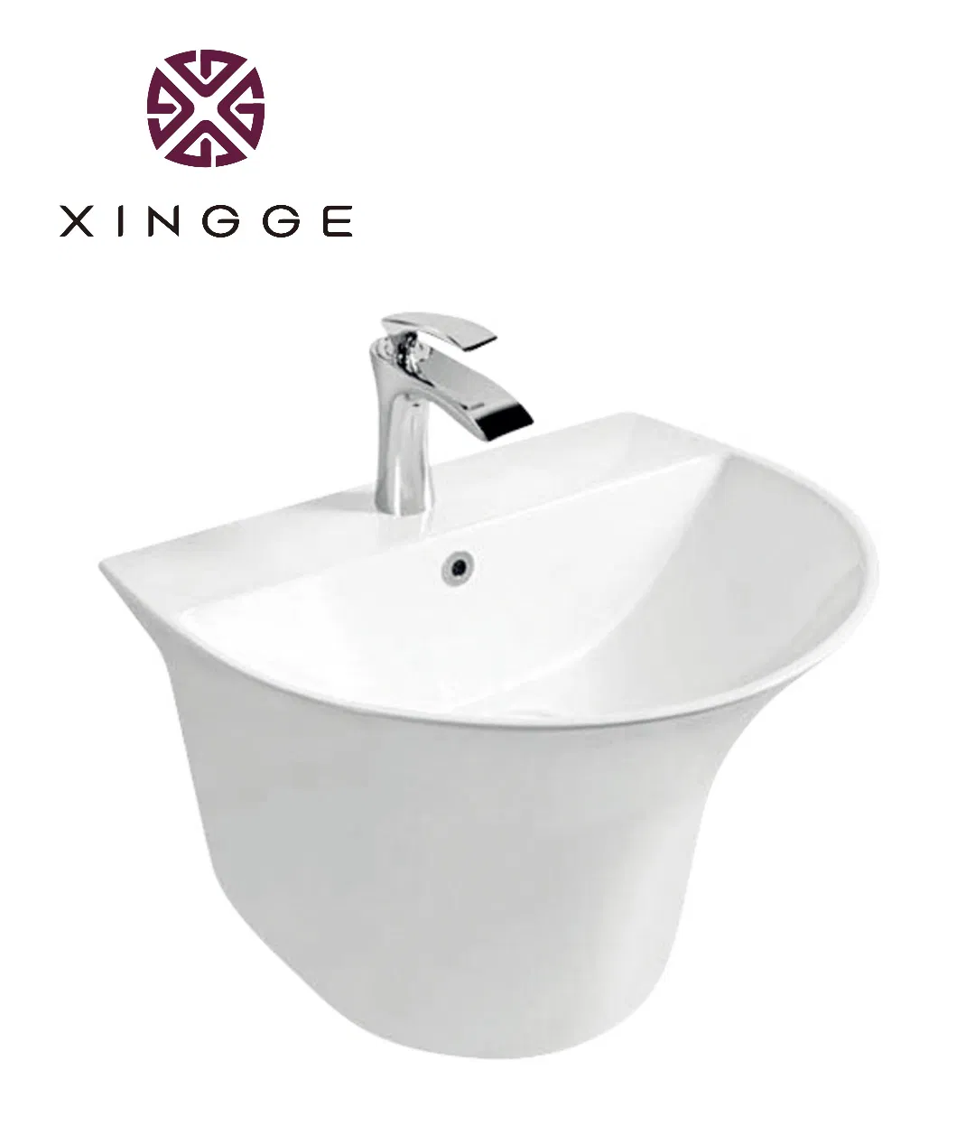 Керамическая подвесная раковина Chaozhou, белая, 480x460 мм