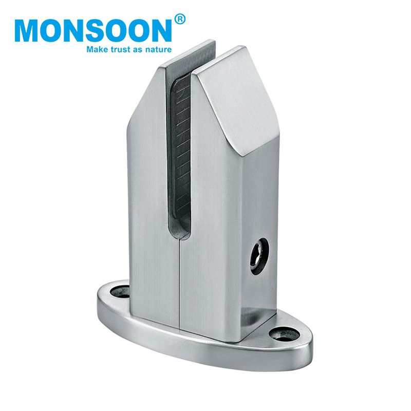 Building Hardware Accessories Frameless Fence Baluster Zinc Alloy Railing Fixings Panel Holder Support Swimming Pool Shower Door Glass Clamp for Outdoor