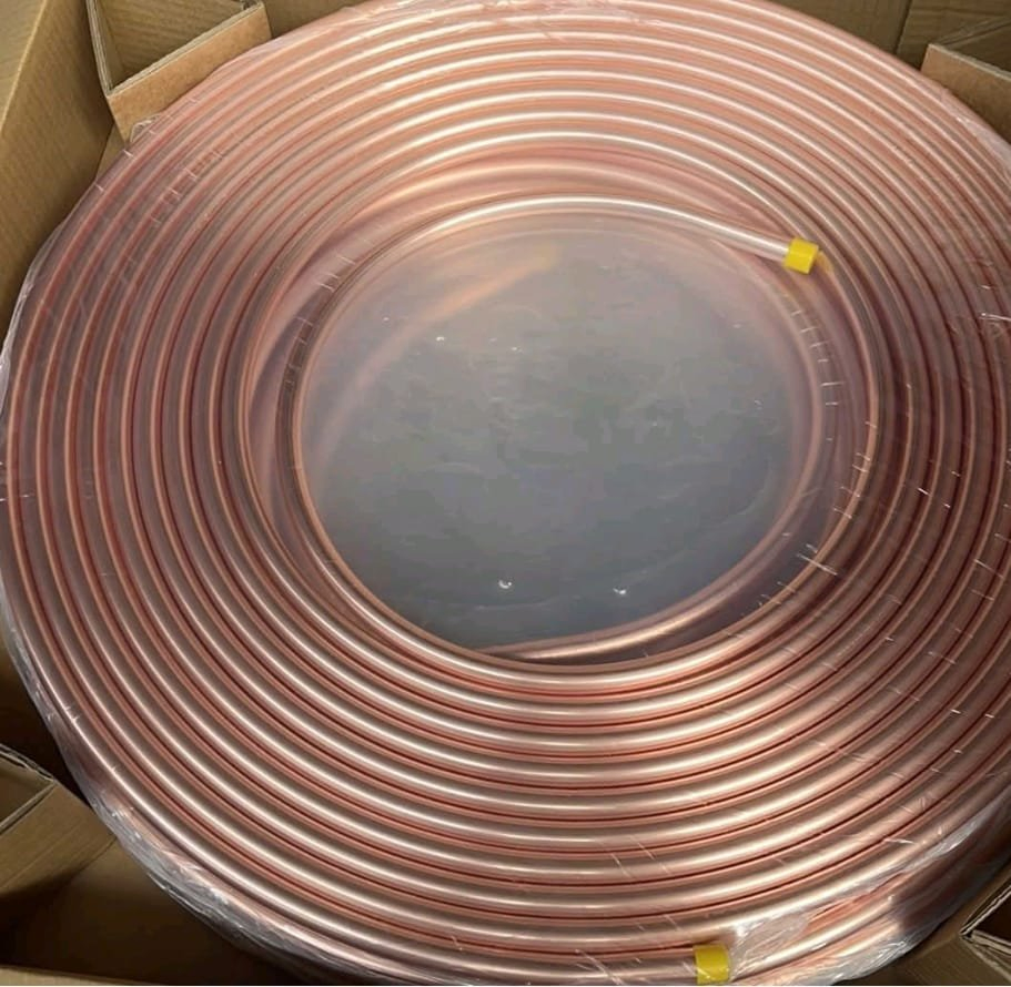 1/4 1/2 3/8 5/16 3/4 Inch Copper Pancake Coil Pipe C11000 C12200 15m Copper Tube Coil for Air Conditioners Refrigeration