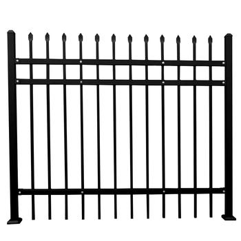 New Design Cheap Wrought Iron Fence Panel Steel Metal Picket Ornamental Fence