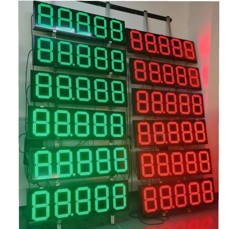 88888 5 Digits Factory Price for Gas Station 5 Digits 7 Segment LED Display Screen Panel Gas Station LED Price Sign