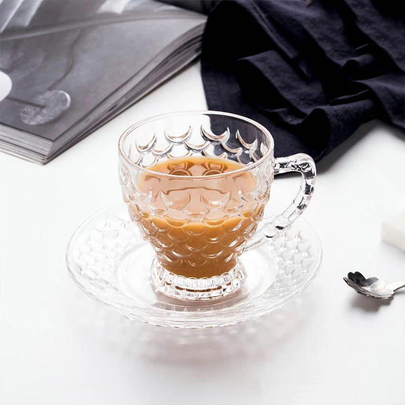 OEM Customized Glass Tumbler Goblet Empty Cup Mug with Handle