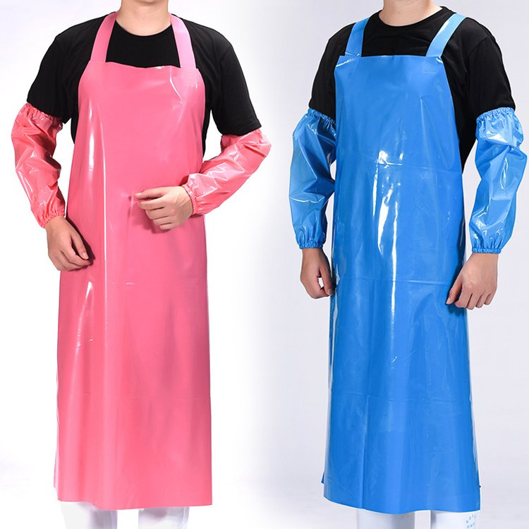 Tear Resistance Blue Apron Reusable Industrial TPU Apron for Meat Processing Food Handling