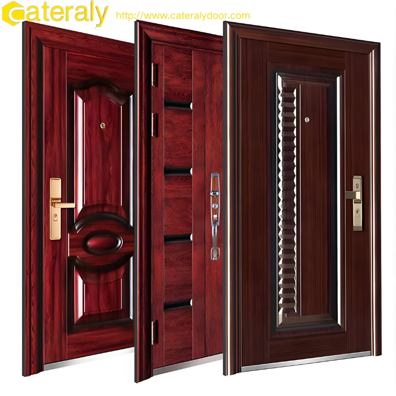 Cateraly Anti Deformation Security Door with Adjustable Hinges for Easy Installation Automatic Door with Hardware