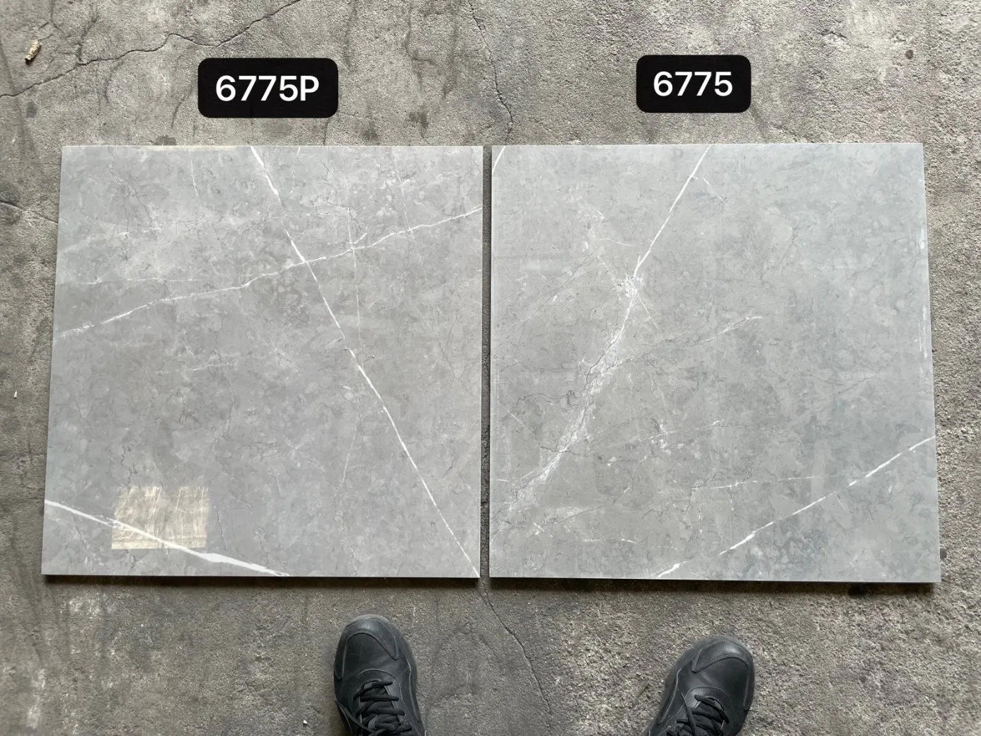 Керамогранитная плитка 600x600 мм серая для пола