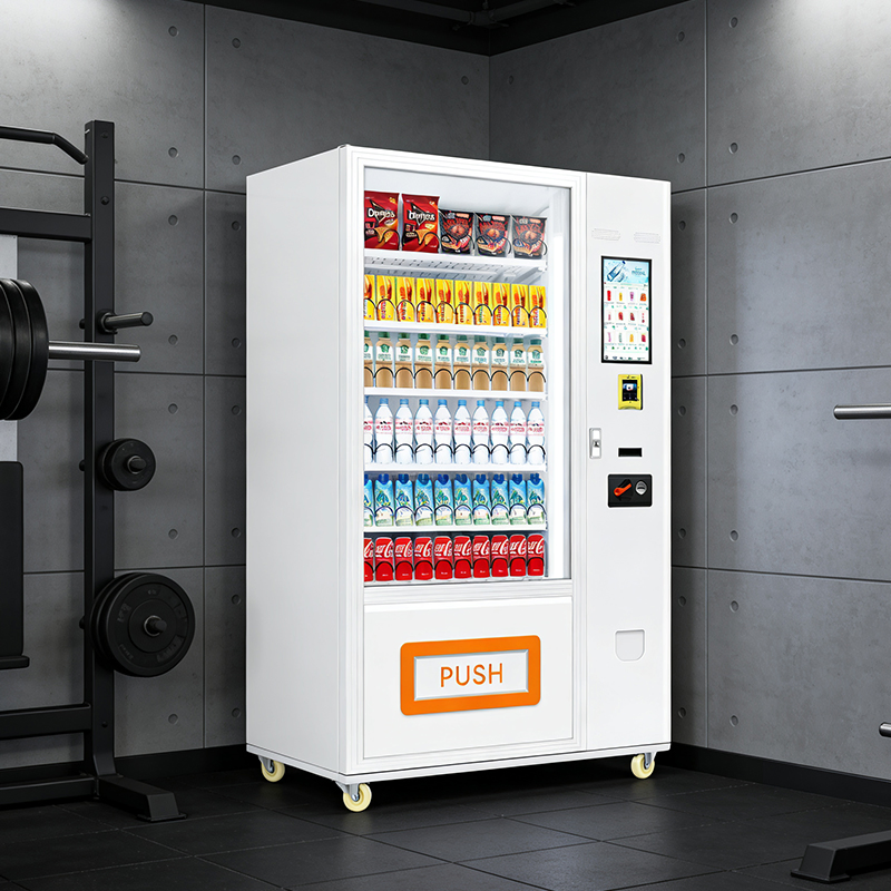 Smart Refrigerated Vending Machine with Touchscreen Cash Coin Card Payment System