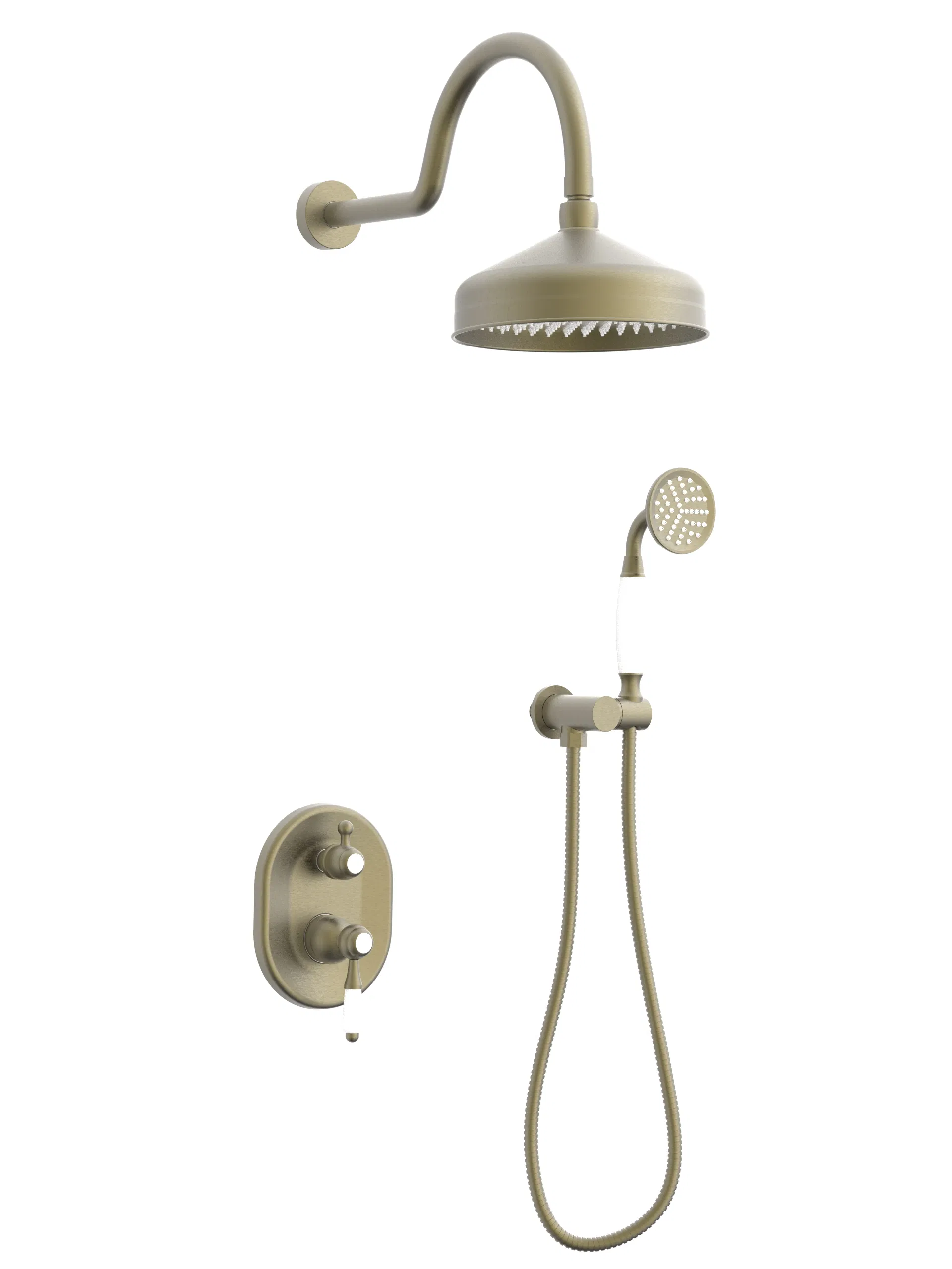 Luxury Gold Shower Set Factory Direct for Premium Rainfall Handheld Combo