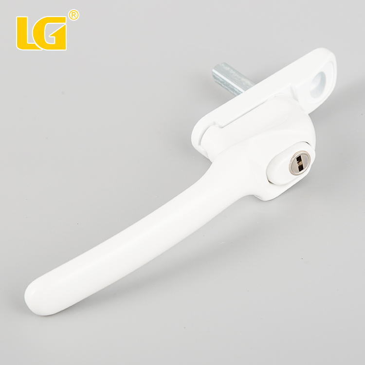 ISO9001 White Cranked Espag UPVC Window Door Cabinet Hardware Handle