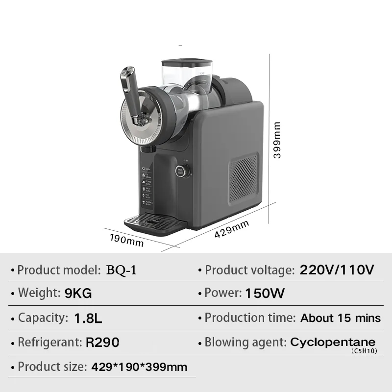 Electric Household Slushie Machine Automatic Frozen Drink & Milkshake Ice Maker