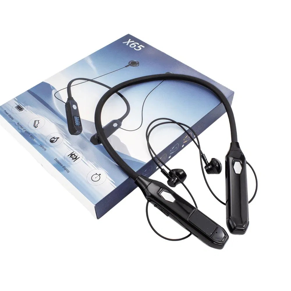 Беспроводные наушники X65 с шейным ободом, дисплеем и MP3
