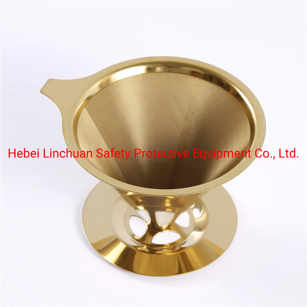 Gold Color Reusable Coffee / Stainless Steel Mesh Coffee Filter
