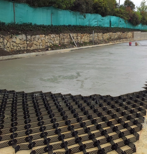 Geocell for Driveway Smooth Geocell Mat and Geogrid 100mm/150mm/200mm Cell Depth: 50mm, 100mm, 150mm, 200mm, 250mm