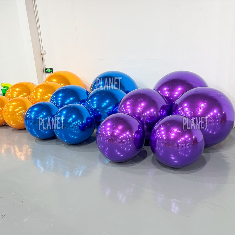 Colorful Reflective Party Hanging Inflatable Decorative Mirror Balloon for Wedding