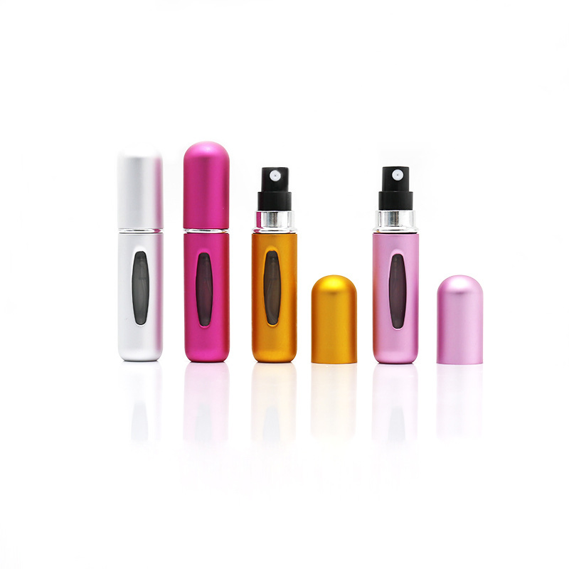The Bottom of The Round 8ml Perfume Dispenser Bottle Is Filled with Portable Travel High-Grade Electrolytic Aluminum Spray Mini Empty Bottle Logo