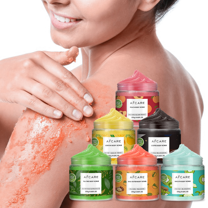 Private Label Custom Natural Organic Factory Price Body Scrub Vegan Beauty Whitening Exfoliating