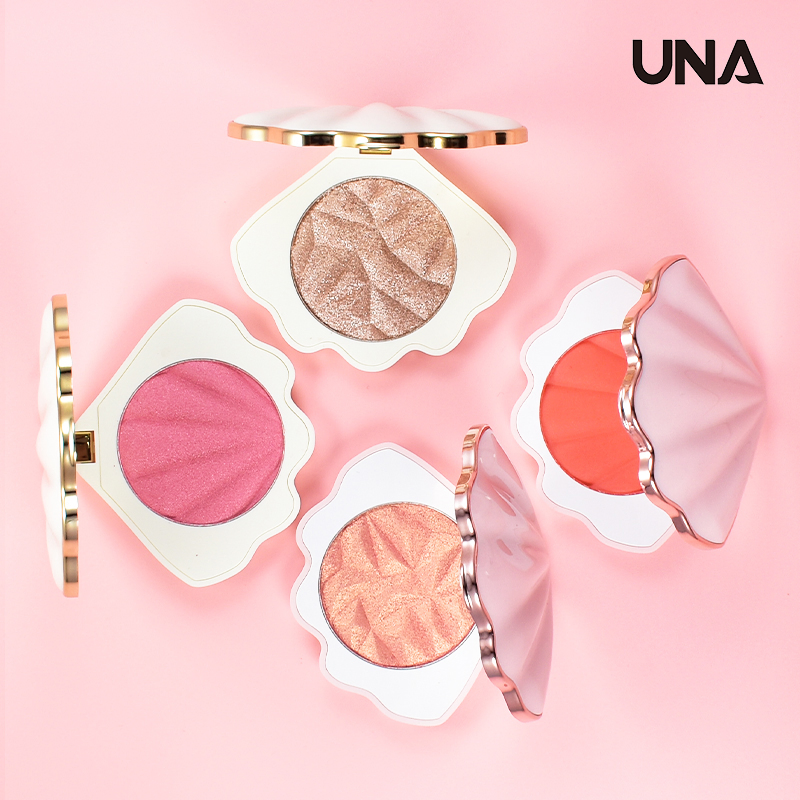 New Arrive Private Label Shell Shape Highlight Contour Face Body Shading Makeup Highlighter Pressed Powder