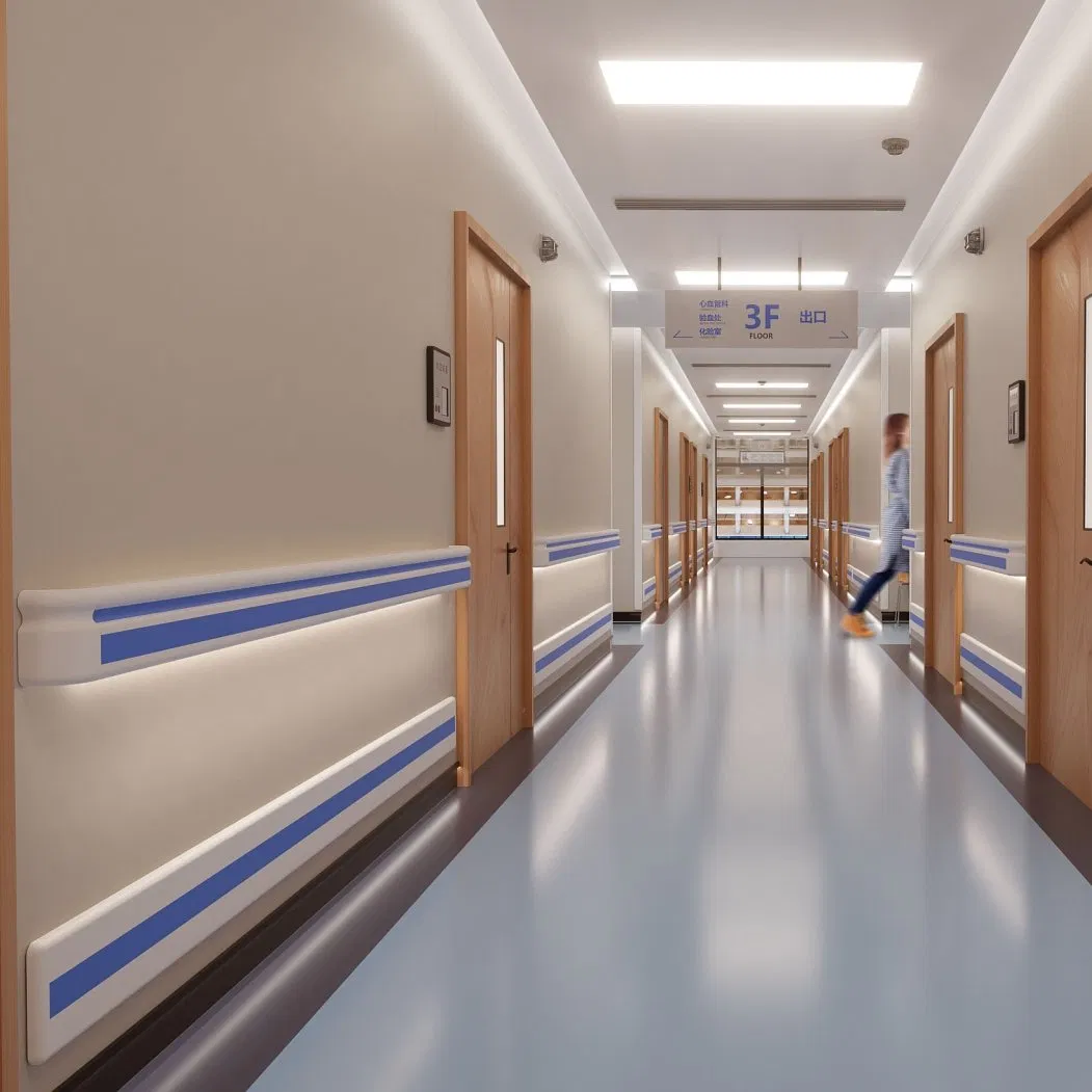 Hospital Hallway Corridor Handrail Plastic Hospital Wall Handrail