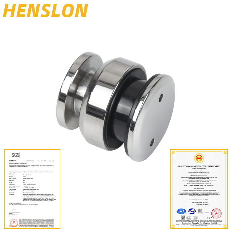 Stainless Steel Door Roller Connector for Building Tempered Clear 8mm 10mm Bright Colored Glass