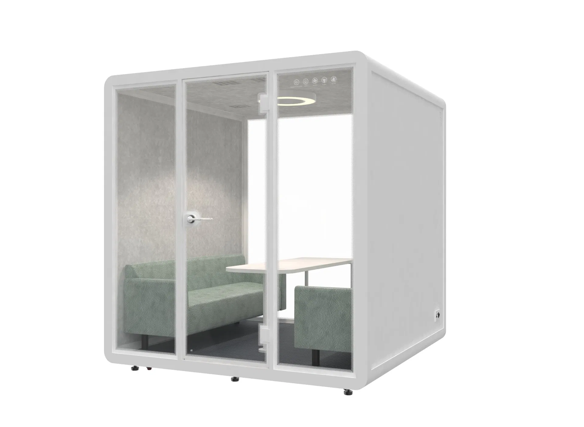 Modular Interview Soundproof Office Pod with Transparent Glass Door for Hr Department