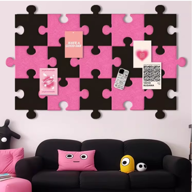Unique Self-Adhesive Wall Background Puzzle Board 3D Puzzle Felt Board for Custom Wall Designs