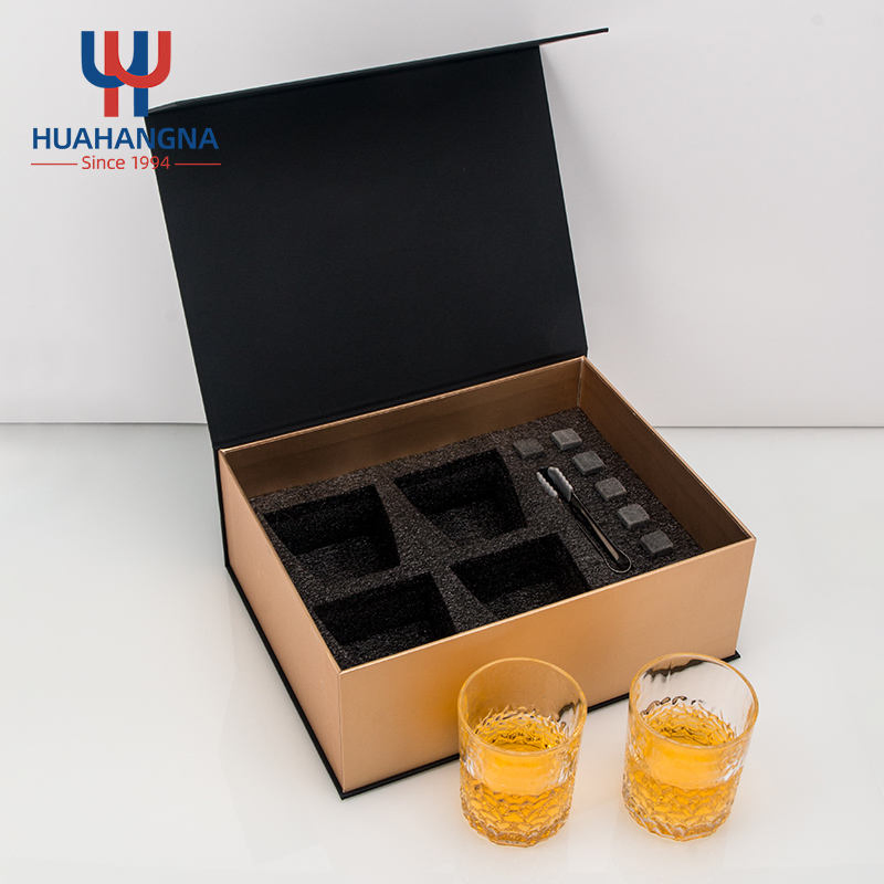 Custom Logo Whisky Stones and Old Fashioned Round Cocktail Wine Shot Whiskey Glasses Gift Set for Men Dad Birthday Present