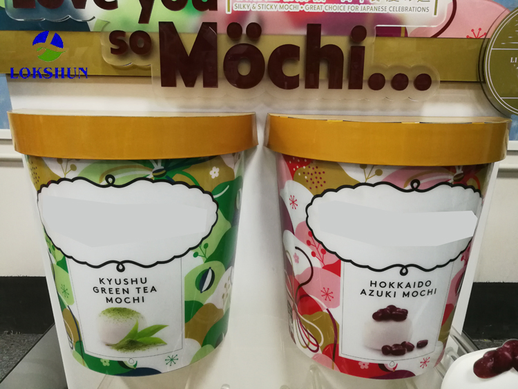 Advertising Acrylic Ice-Cream Display Stand with LED Light Custom Wood Display