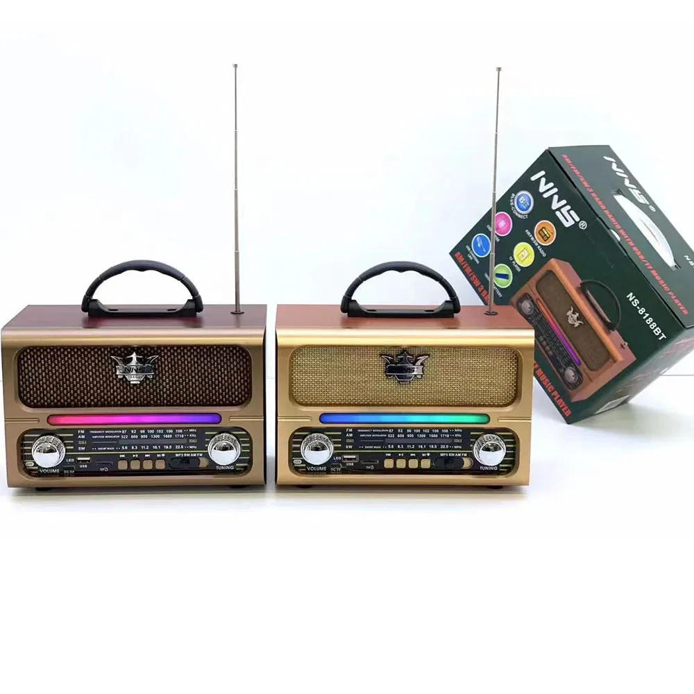 Ретро радио NS-8188BT с Bluetooth и RGB-подсветкой