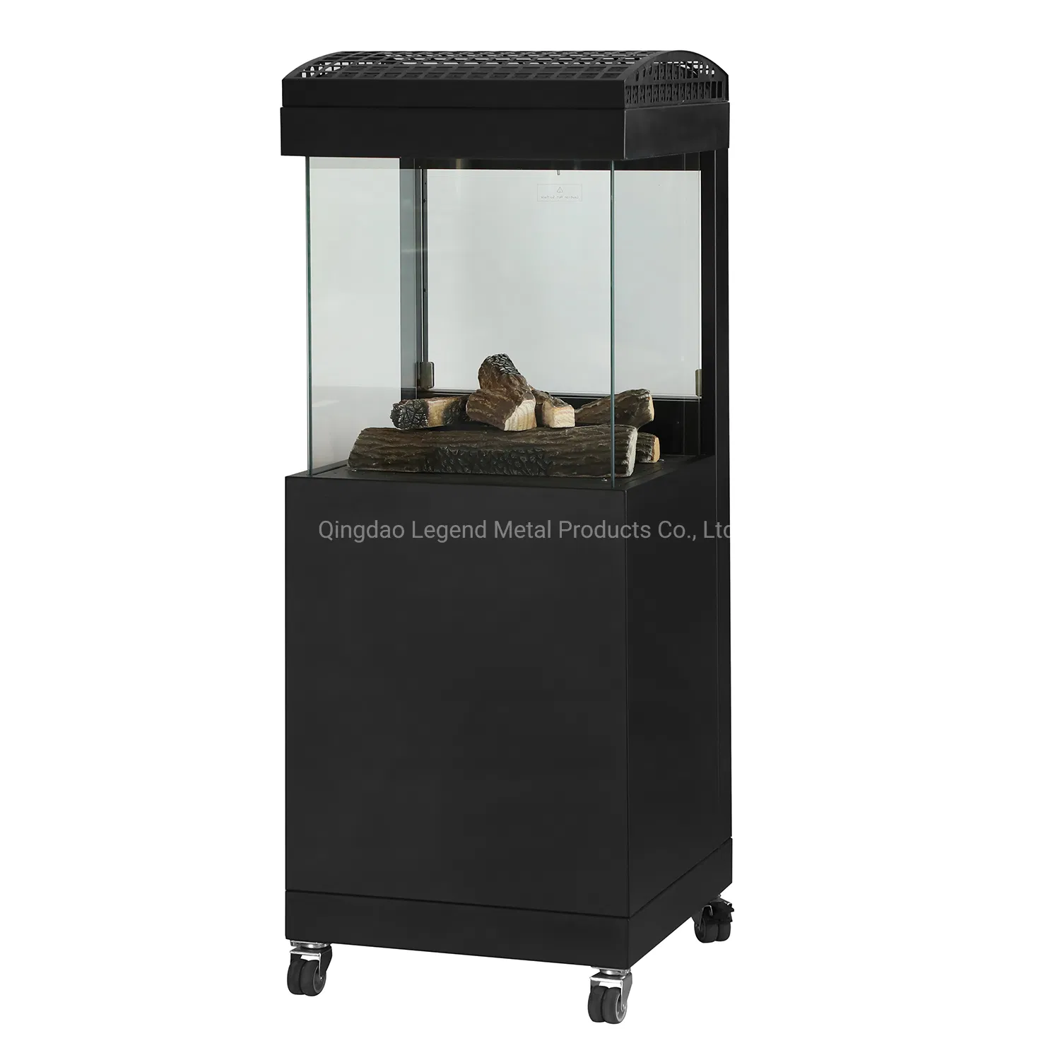 Outdoor Gas Fireplace with Ceramic Glass for Restaurant Use by LPG Muztag 500b