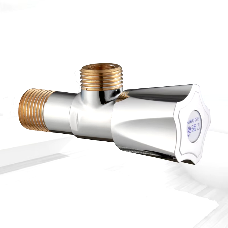 Customized Faucet Accessories Copper Chrome Stop 1/2 Angle Valve