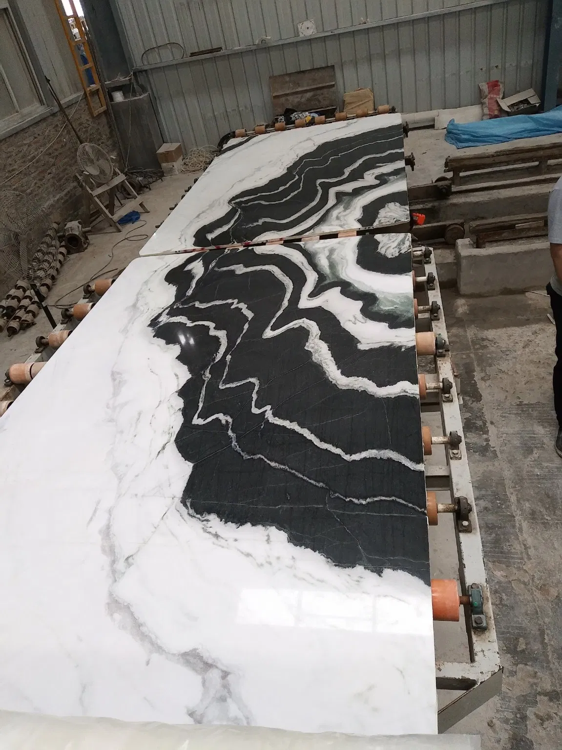 Panda White Natural Marble Factory Price Background Wall Flooring Tiles