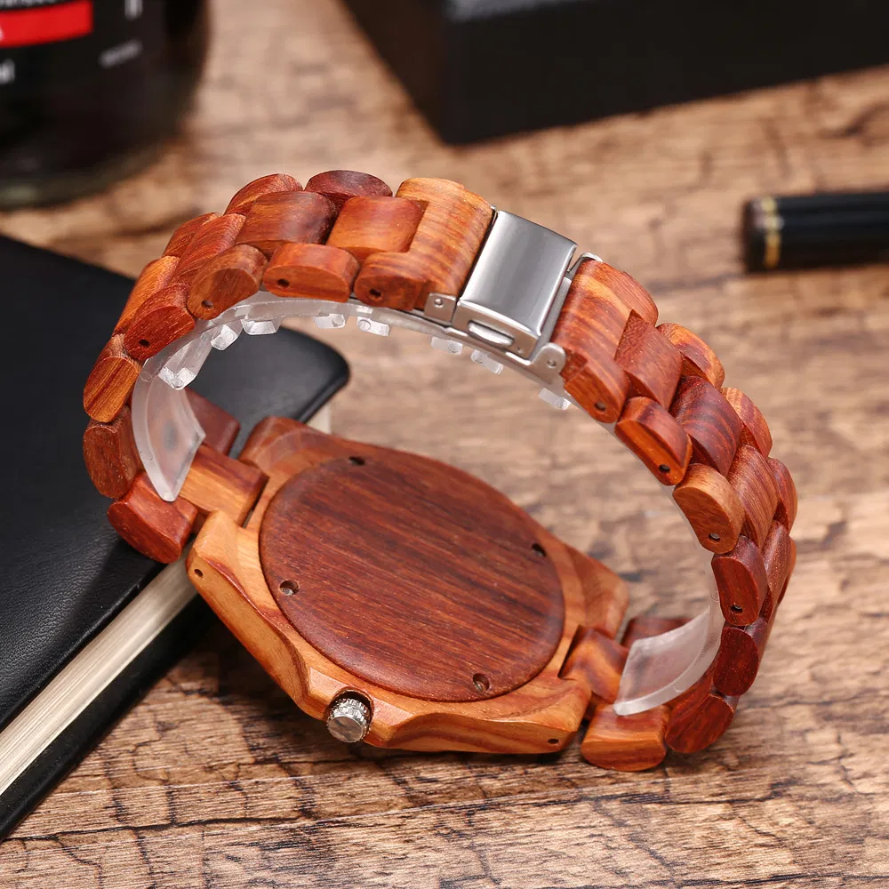Factory Wholesale Men's Sandalwood Quartz Fashion Germanium Energy Watch