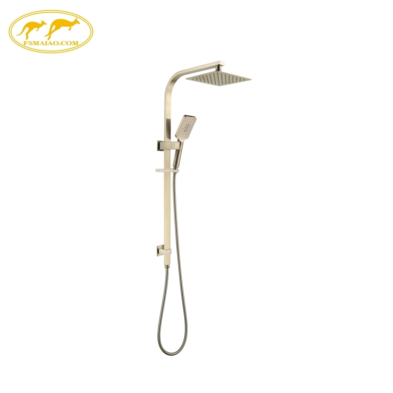 Watermark Wels Standard Bathroom Square Luxury Concealed Wall Mounted Shower Set with Mixer Tap Brass Chrome Shower Head & Shower Set 100108-2c