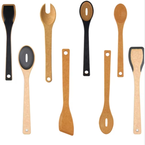 2025 Cheapest Popular Wooden Cutlery Wood Fiber Cooking Utensil Tools
