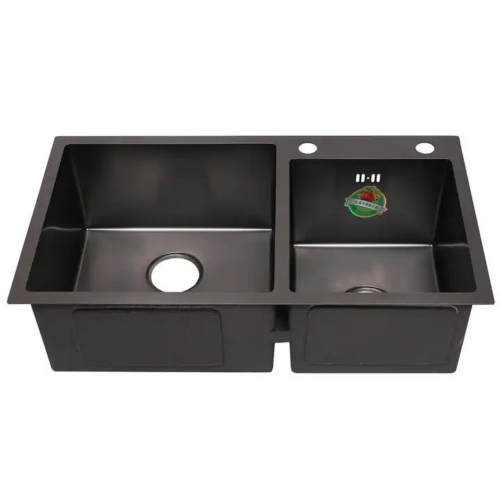 Hot Selling 304 Modern Style Double Bowl Multifunctional Stainless Steel Kitchen Sink