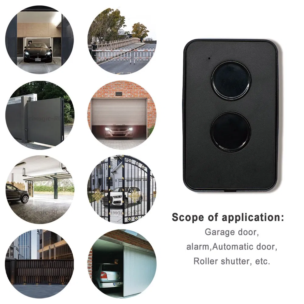 Gate Control Compatible with Doorhan Transmitter 2 Button with Spare Battery Garage Remote Control 433MHz Rolling Code