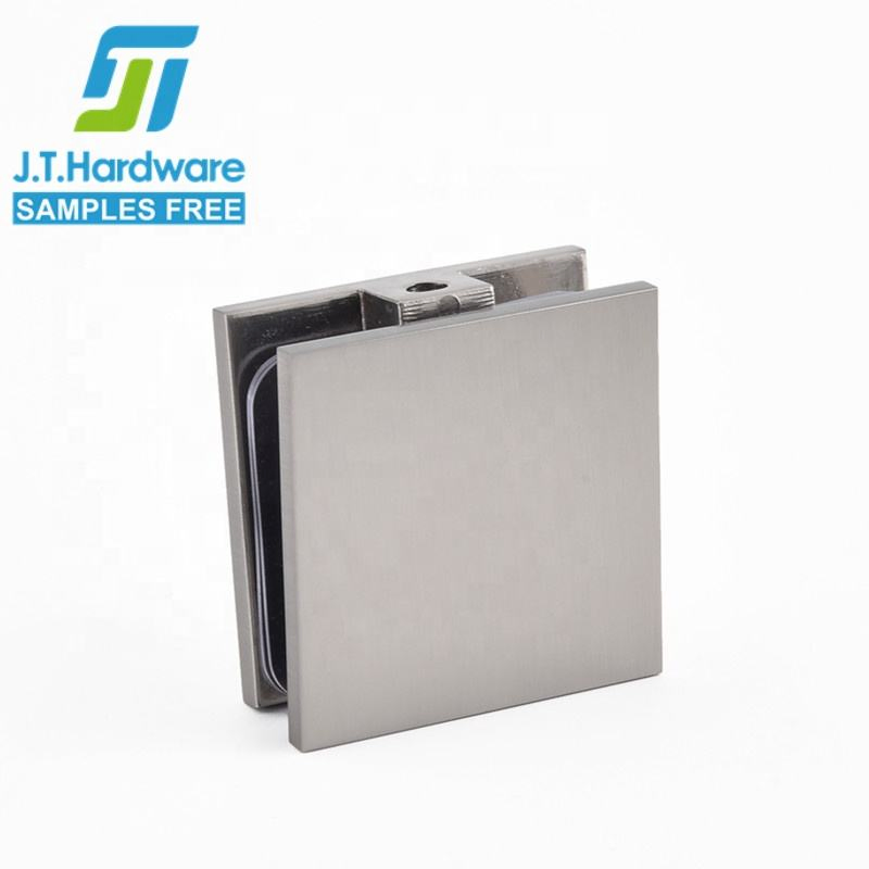 Bathroom Accessories Brass, SS304, SS316 Heavy Duty Wall Mount Glass Shower Screen Crl Hardware Square Corner Clip Glass Clamp
