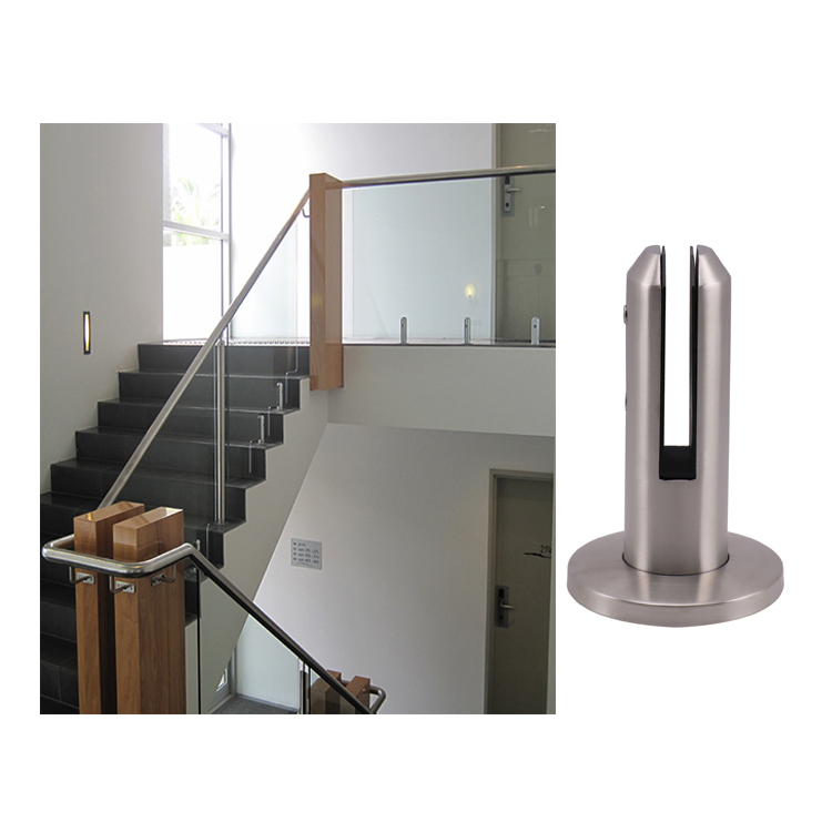 European Style Outdoor Stainless Steel Railing Post Glass Clamp Fittings