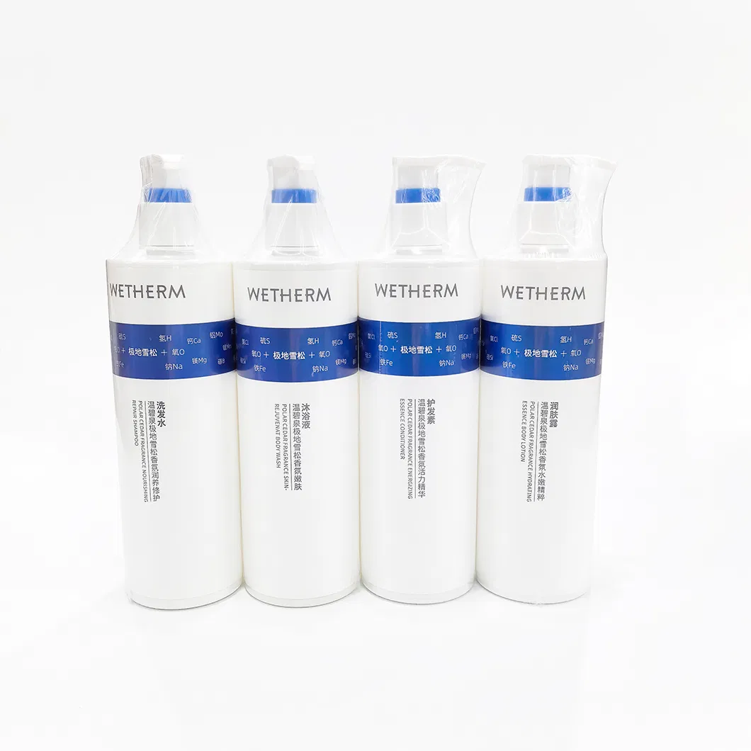 Custom Logo Luxury High Quality 500ml Bottle Hotel Bathroom SPA Shampoo and Shower Gel Set Wholesale
