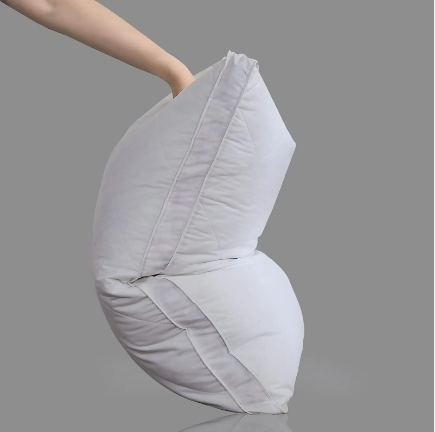 Wholesale 5 Star Luxury Hilton Hotel Quality Fluffy Cotton Fiber Down Soft Filling Bed Pillow for Sleep