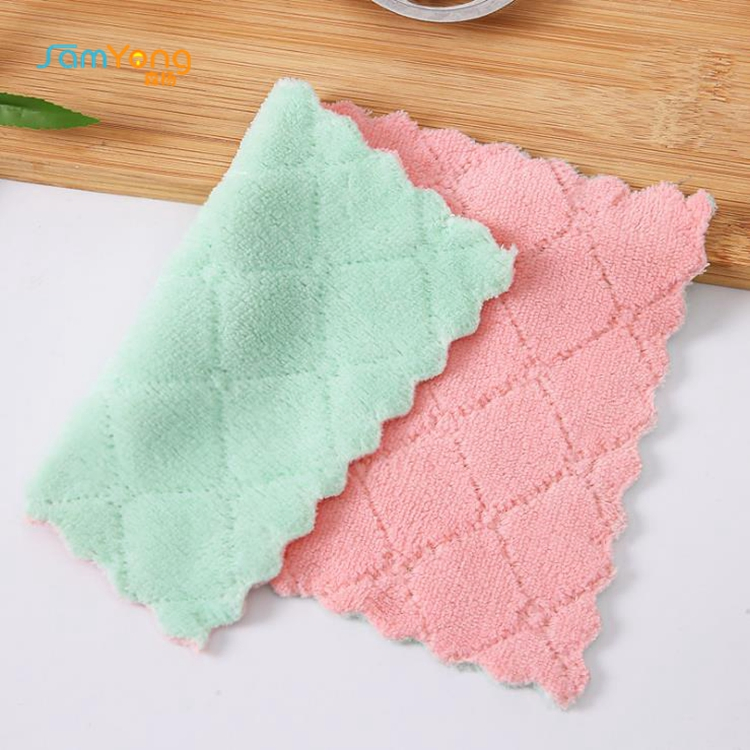 Housework Cleaning Cloth Kitchen Towel with Strong Water Absorption Non-Stick Oil Dish Cloths Kitchen Rags