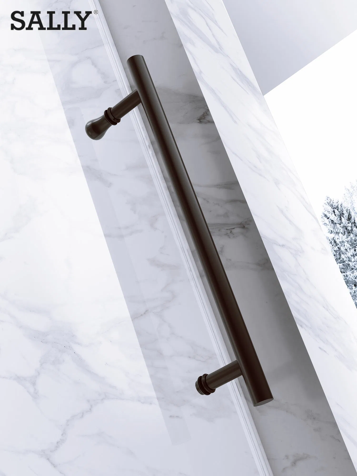Modern Tempered Glass Shower Door with Durable Steel Frame