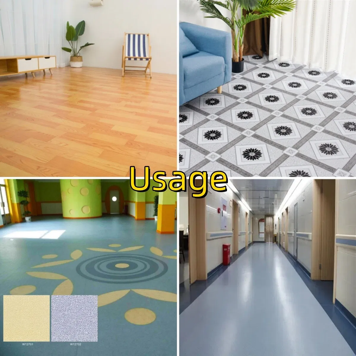 Рулонный ПВХ пол виниловый линолеум