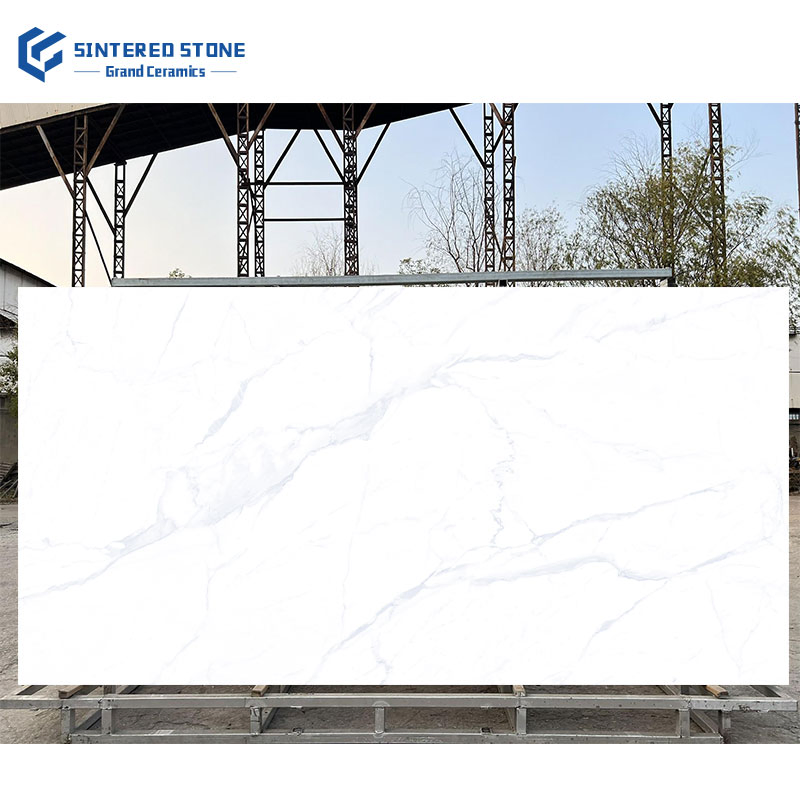 Calacatta White Marble Large Format Porcelain Tiles Big Size Sintered Stone Slab for Outdoor Countertop Wall/Floor Marble