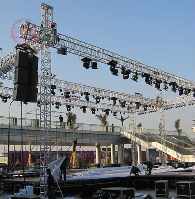 Aluminum Bolt Tomcat Square Box Lighting Wedding LED Display Portable Stage Truss for Ninja Warrior Playground