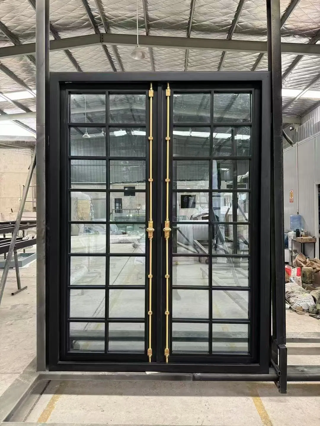 Wholesale Aluminium Modern Metal Security Glass Single Double Main Gate Grill Design Interior Exterior New Steel Pivot Wrought Iron Entrance Front Door
