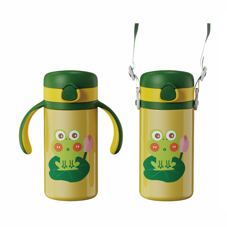 316 Stainless Steel Children 300ml Kids Gift Insulated Water Bottle with Straw